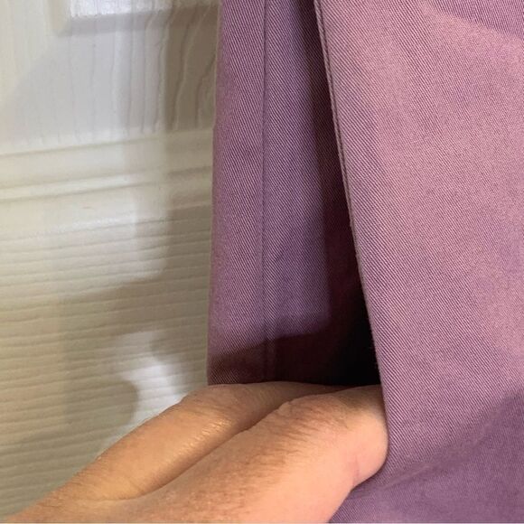 Theory High Waist Straight Lilac Chino Cropped Pants Stretch Cotton Size 6 - Picture 5 of 10
